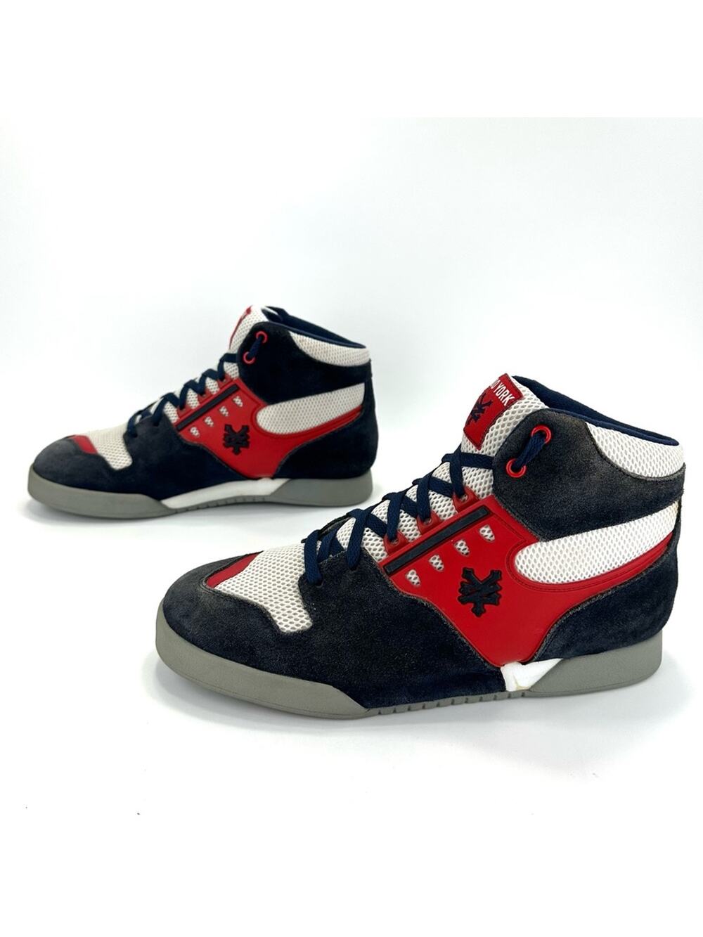 Zoo York The Capital Men High Top Sneaker Size 12 Red Blue White Suede & Leather